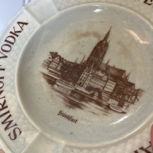 Vintage Smirnoff Vodka ashtray VINTAGE 5”  Frankfurt - Picture 5 of 8